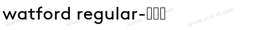 watford regular字体转换